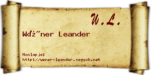 Wéner Leander névjegykártya